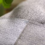 Plecak worek damski handmade – ciemnoszary plusz z patchworkiem - 