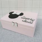 Pudełko bez przegródek- Myszka Minnie - Mm07 - kuferek dla dziewczynki na pamiątki