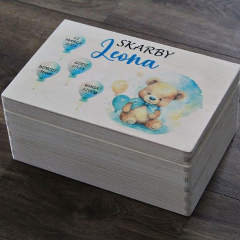 Kuferek Wspomnień - Metryczka - Roczek - Miś