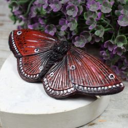 Duża spinka do włosów - bordowy motyl