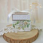 Exploding box komunijny kartka "WhiteRoses2" - 
