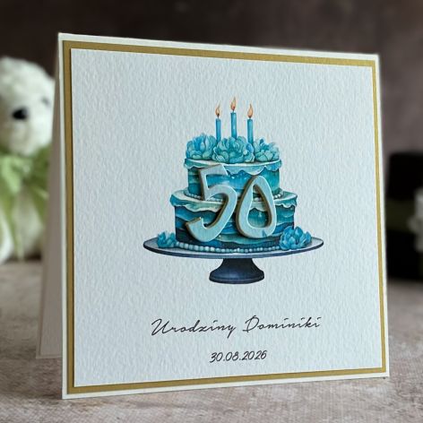 Kartka na 50 urodziny z personalizacją, BH 31