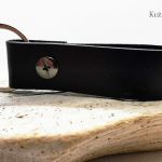 brelok męski skórzany - czarny - 