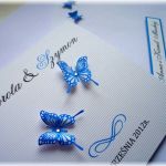 Zaproszenie na Ślub z motylkami - 