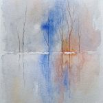 Pejzaż-praca formatu 32/24 cm . - 