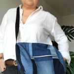 Torebka na ramię, hobobag jeansowa. - 