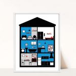 Plakat In House / Blue - 