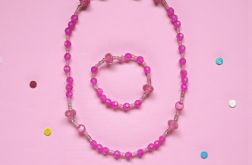 Różowy komplet dziewczęcy