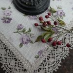Serweta różyczki fioletowe - Serweta prowansalska
