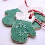 Ceramiczny pierniczek rękawiczka miętowa - 