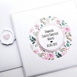 Kartka na Chrzest ręcznie robiona delikatna 