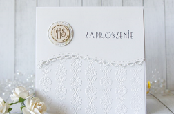 Delikatne zaproszenia komunijne z hostią#.15