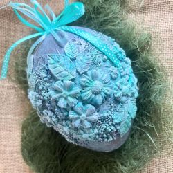 125,jajo ,pisanka w kwiatach