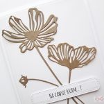 Kartka NA ŚLUB - brązowe kwiaty - Kartka Na Ślub z brązowymi kwiatami