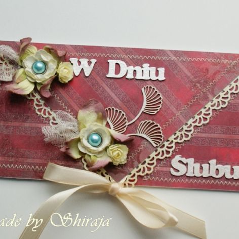 Kopertówka z okazji ślubu-  'bordowa rapsodia'