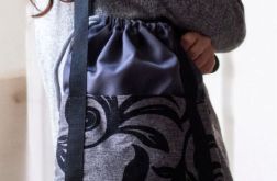 Ciemnoszara torebka z kominem