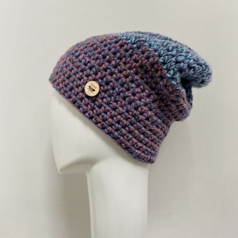 Gruba czapka beanie smerf kolorowa szydełkowa 1