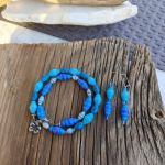 Komplet biżuterii Oceaniczna Harmonia – bransoletka i kolczyki - 2