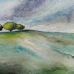 Pejzaż 76-akwarela formatu A5.. - 