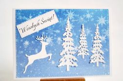 Kartka BOŻE NARODZENIE z choinkami