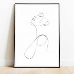 PLAKAT MINIMALISTYCZNY JEDNA LINIA KOBIETA01 - PLAKAT MINIMALISTYCZNY KOBIETA 01