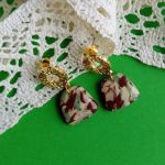 "Aura I" - kolczyki z gliny polimerowej. - abstrakcyjny wzór