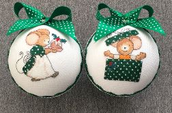 Bombki myszki - zielone