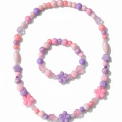 Różowo fioletowy komplet dla dziewczynki