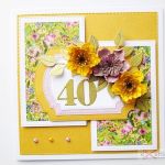 Kartka URODZINOWA różowo-żółta - Kartka Urodzinowa różowo-żółta