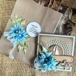 213,Kartka w pudełku na ślub w stylu rustykalnym z torebką - 213,Kartka w pudełku na ślub w stylu rustykalnym z torebką