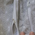 Duża shopperka z szarej plecionki i pudroworóżowej bukli - unikat handmade - 