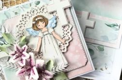 140,Komunia - kartka w pudełku plus torebka