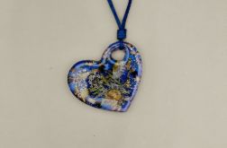 Wisiorek z żywicy - Lawendowe Serce z Kwiatami