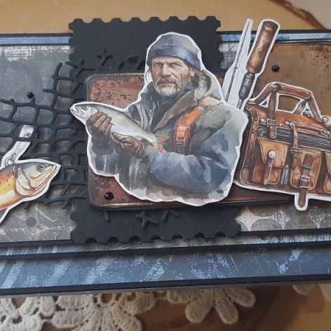 Czekoladownik z wędkarzem