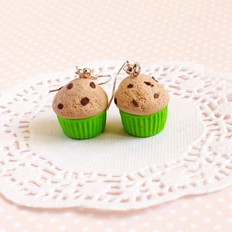 LIMONKOWE MUFFINKI kolczyki z modeliny