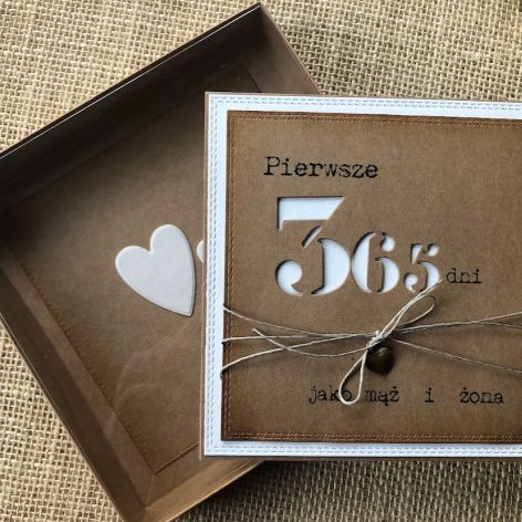 044,kartka na pierwszą rocznicę ślubu.