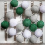 Cotton balls lights - girlandy "Trzy kolory"" - 