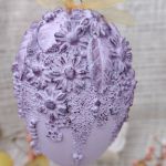 Lawendowa Pisanka Artystyczna Kwiatowy Ogród - 4