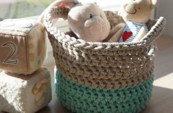 Koszyk - beż + mięta