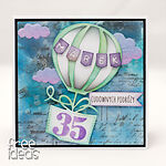 Kartka urodzinowa z balonem na 35 KU1959 - null