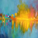 Pejzaż abstrakcyjny -obraz akrylowy  - 