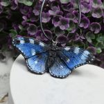 Wisiorek niebieski motyl - wisiorek niebieski motyl
