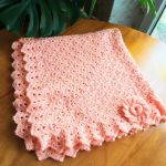  Kocyk szydełkowy BABY WOOL z wełną Sesja Foto  - kocyk