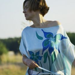 Tunika Jedwabna - kwiaty