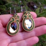 Kolczyki Złoto i Zieleń - 