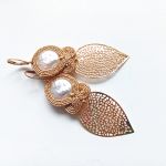 Golden Leaf kolczyki sutasz - 