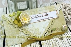 Kopertówka z okazji ślubu- delikatna oliwka