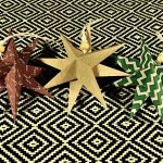 Bombki origami czerwone gwiazdy 4 sztuki cukrowe laski - 3