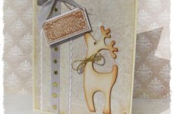 Kartka świąteczna z reniferem