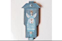 Anioł Klucznik VII, obraz ręcznie malowany na drewnie/desce